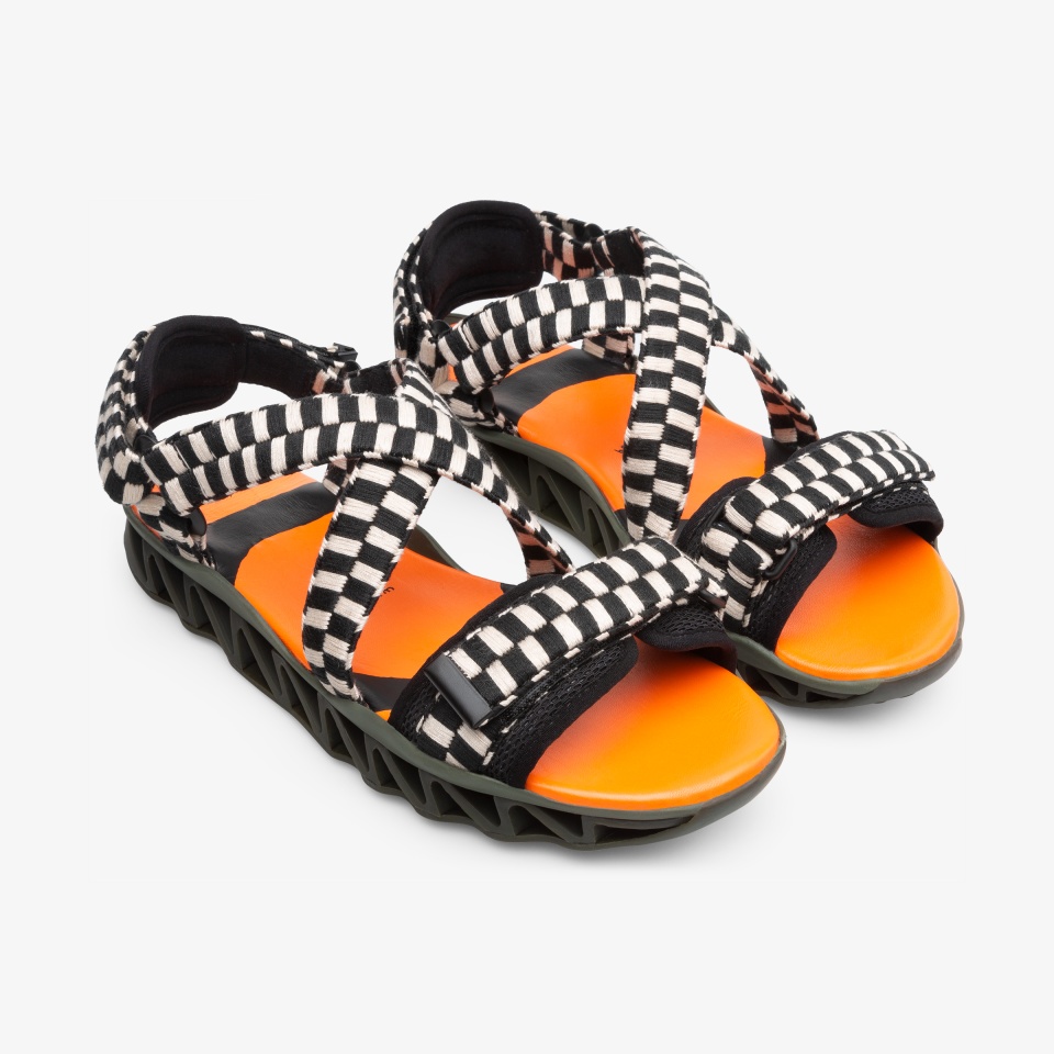 Camper Bernhard Willhelm Black White - Camper Mens Sandals ||2340-EDVWH||